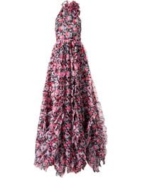 Carolina Herrera - Abendkleid Mit Pfingstrosen-Print - Lyst