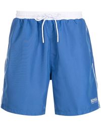 BOSS - Colour-Block Swim Shorts - Lyst