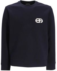 Emporio Armani - Logo Cotton Sweatshirt - Lyst