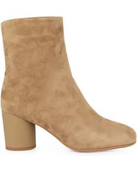 Linda Baumann - Suede Block-Heel Ankle Boots - Lyst