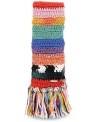 DSquared² - Crochet-Knit Fringed Scarf - Lyst