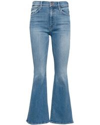 Mother - Whiskering Effect Mid-Rise Flared Jeans - Lyst