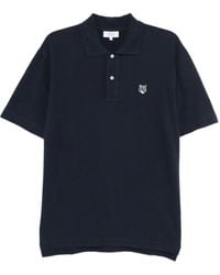Maison Kitsuné - Poloshirt Mit Logo-Stickerei - Lyst