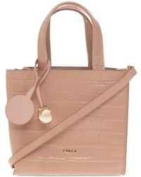 Furla - Mini Sac Divide En Cuir À Effet Peau De Crocodile - Lyst
