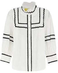 PHILIPPA 1970 - Nala Ruffled-Trim Puff-Sleeve Shirt - Lyst