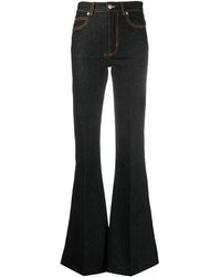Alexander McQueen High-waisted Flared Jeans - Black
