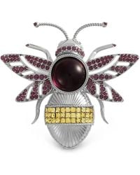 Dolce & Gabbana - Bee Brooch With Rhinestones - Lyst