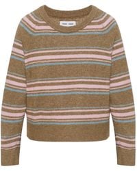 Samsøe & Samsøe - Nor O-N Striped Raglan-Sleeve Sweater - Lyst