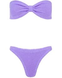 Hunza G - Bikini Jean tipo bandeau - Lyst