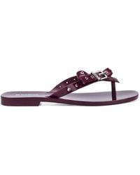 Melissa - Harmonic Squared Eyelet-Embellished Flip-Flops - Lyst