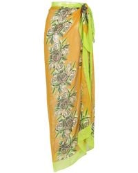 Amir Slama - Sarong En Soie À Fleurs - Lyst