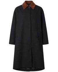 Rohe - Suede-Collar Coat - Lyst
