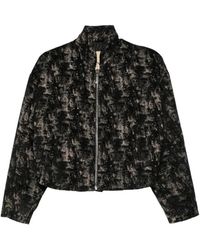 Masnada - Abstract-Pattern Zip-Up Jacket - Lyst