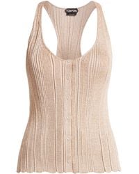 Tom Ford - Lurex-detailing Ribbed Tank Top - Lyst
