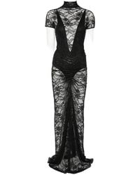 ANDAMANE - Palma Lace-Overlay Ruched-Detail Maxi Dress - Lyst