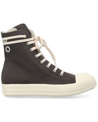 Rick Owens - Lido High-top Sneakers In Cotone - Lyst