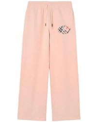 Burberry - Check Knight-Stamp Cotton Track Pants - Lyst