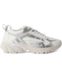 MSGM - Logo-Embossed Panelled Sneakers - Lyst