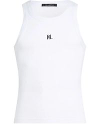 KARL LAGERFELD - Logo-Print Tank Top - Lyst