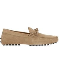 Tod's - Tie Detail Flat Shoes - Lyst