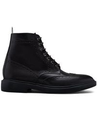 Thom Browne - Leather Wingtip Boots - Lyst