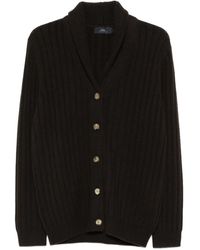 arch4 - Mr Denver Ribbed Shawl-Collar Cardigan - Lyst