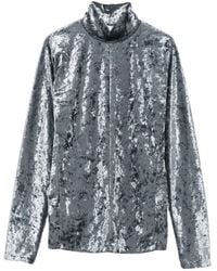 forte_forte - Velvet Turtleneck Top - Lyst