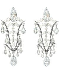 Anabela Chan - Halia Ohrringe Aus 14Kt Weißgold Und Rhodium-Vermeil Mit Saphiren - Lyst