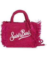 MC2 Saint Barth - Mini Logo-Detail Fringed Tote Bag - Lyst