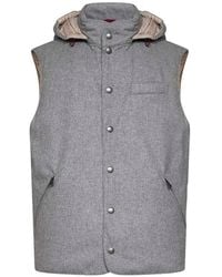 Brunello Cucinelli - Hooded Padded Gilet - Lyst