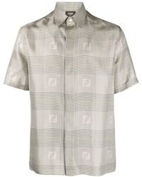 Fendi - Prince-of-wales Check Silk Shirt - Lyst