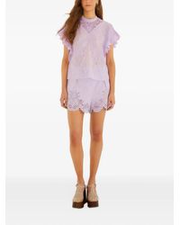 FARM Rio - Geometric Richelieu Twill Belted Shorts - Lyst
