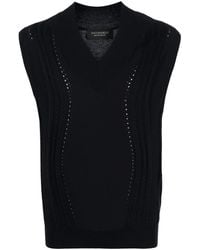 Viktor & Rolf - V-Neck Cable-Knit Sleeveless Sweater - Lyst