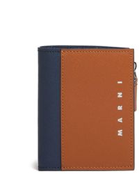 Marni - Bi-fold Two-tone Leather Wallet - Lyst