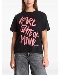 KARL LAGERFELD - Slogan-Print Short-Sleeve T-Shirt - Lyst