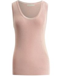 12 STOREEZ - Zoe Ribbed Tank Top - Lyst