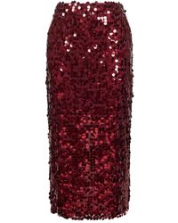 Blanca Vita - Sequin-Embroidered Midi Skirt - Lyst
