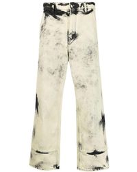 OAMC - Bleach Wash Wide-leg Jeans - Lyst