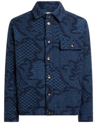 Etro - Patterned Wool-Blend Overshirt Jacket - Lyst
