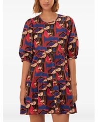FARM Rio - Abito Corto Wild Mushrooms Con Maniche A Palloncino - Lyst