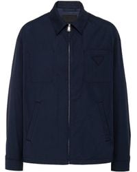 Prada - Katoenen Jack Met Logopatch - Lyst
