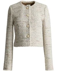 St. John - Tweed Button Jacket - Lyst