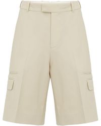 Alexander McQueen - Tailored Cotton Shorts - Lyst