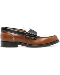 COLLEGE - Colourblock Leather Loafers - Lyst