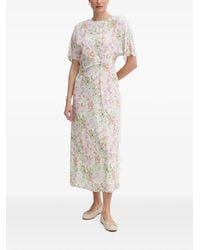 Joop! - Dela Floral-Print Twist-Detail Midi Dress - Lyst