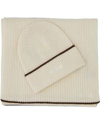 MC2 Saint Barth - Ribbed-Knit Beanie Hat And Scarf Set - Lyst