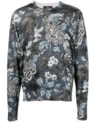 Etro - Pullover mit Blumen-Print - Lyst