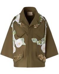 Antonio Marras - Bronze Bloom Patchwork Crystal-Embellished Military Jacket - Lyst