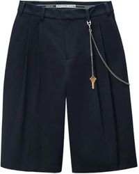 Alexander Wang - Pleated Chain-Detail Shorts - Lyst
