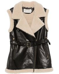 Urbancode - Belted Faux-Shearling Waistcoat - Lyst
